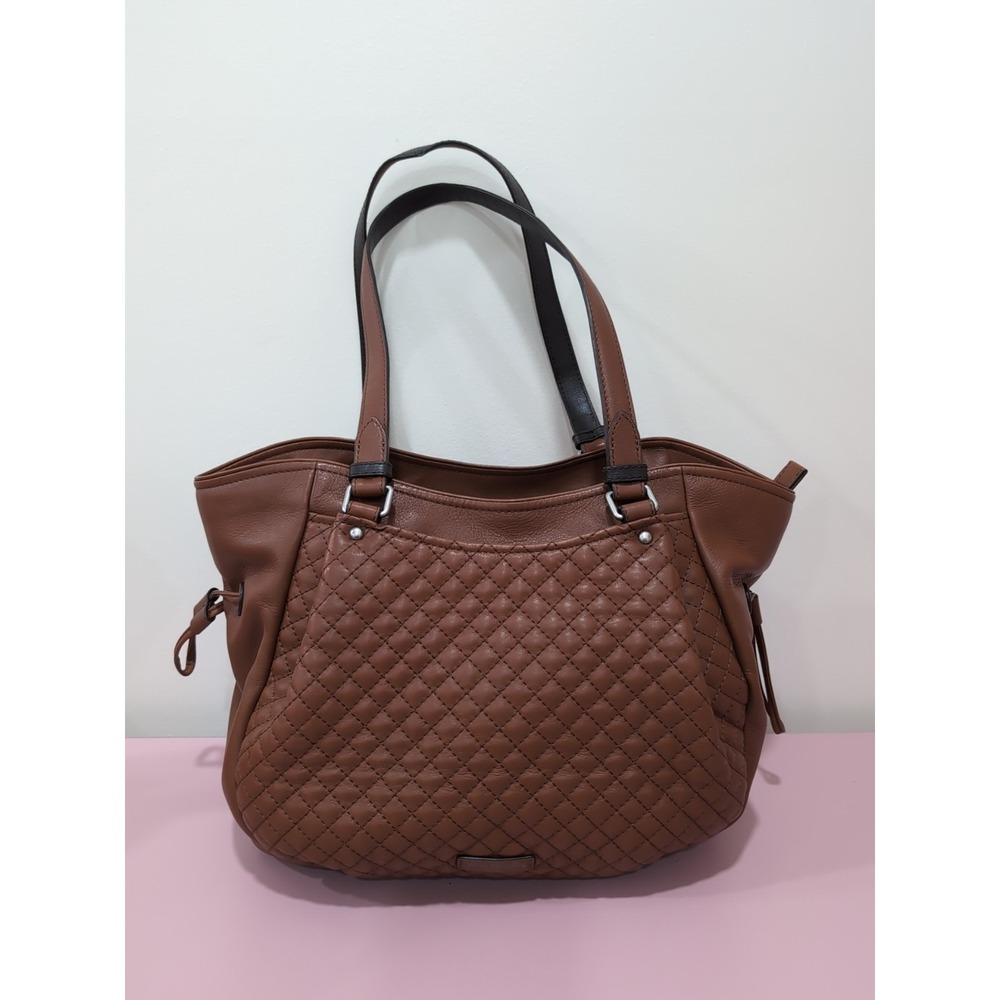 Vera Bradley Leather Carryall Glenna‎ in Gallatin Classic Mocha Shoulder Bag